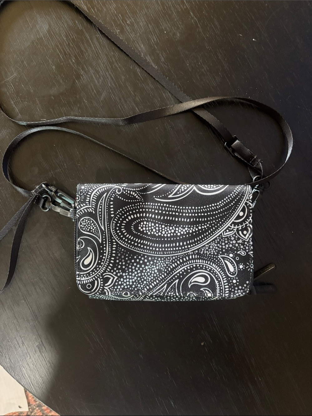 Vera Bradley Black and White Paisley Crossbody Bag
